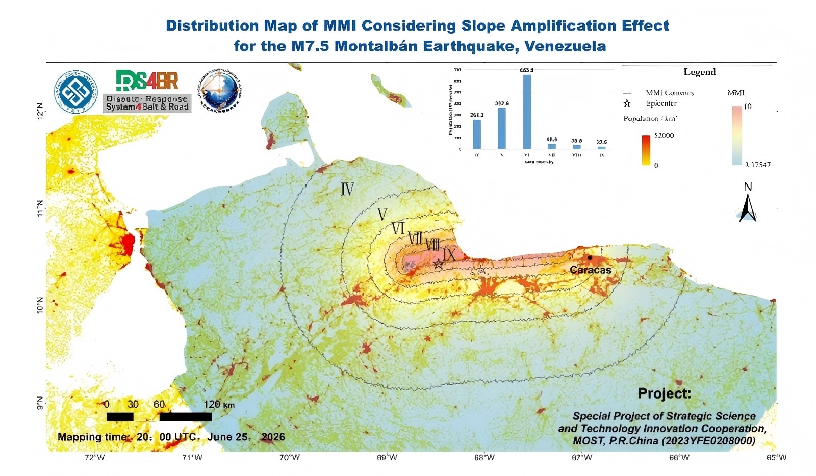 Distribution Map of MMI Considering Slope Amplification Effect for the M7.5 Montalbán Earthquake,Venezuela