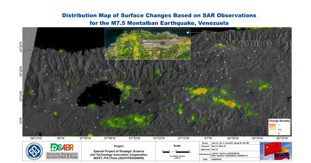 Distribution Map of Surface Changes Based on SAR Observations for the M7.5 Montalban Earthquake,Venezuela